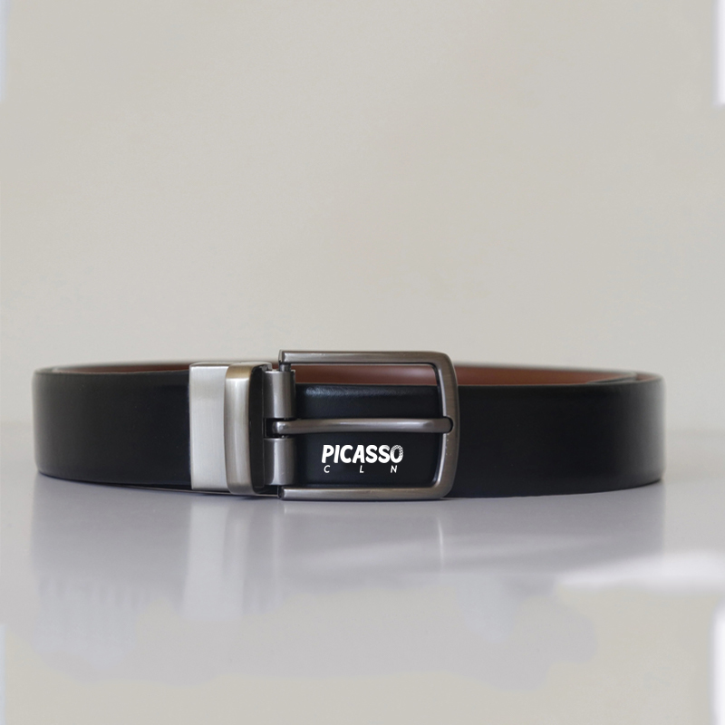 Men's Formal Black Leather Belt