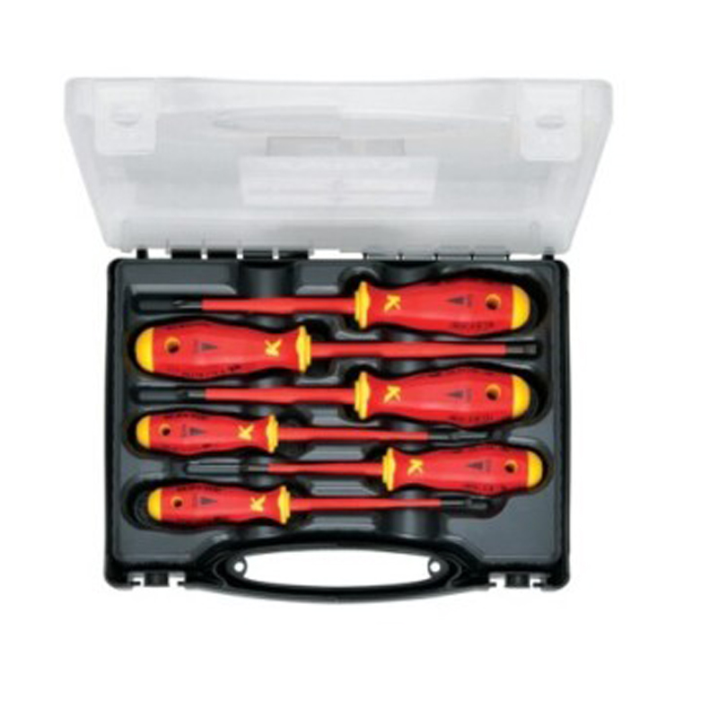 Klauke KL391ISLIM Phillips & Slotted VDE Screwdriver Slim Line Set - 6 Pieces