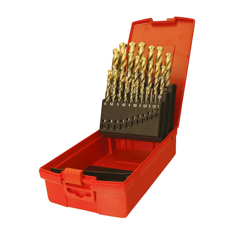 Dormer A095 No.206 29 Piece High Speed Steel Drill Set Tin Tip in Case Metric A095206