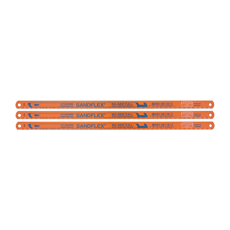 Bahco 3906-300-3P Hacksaw Blade Set 3 Piece