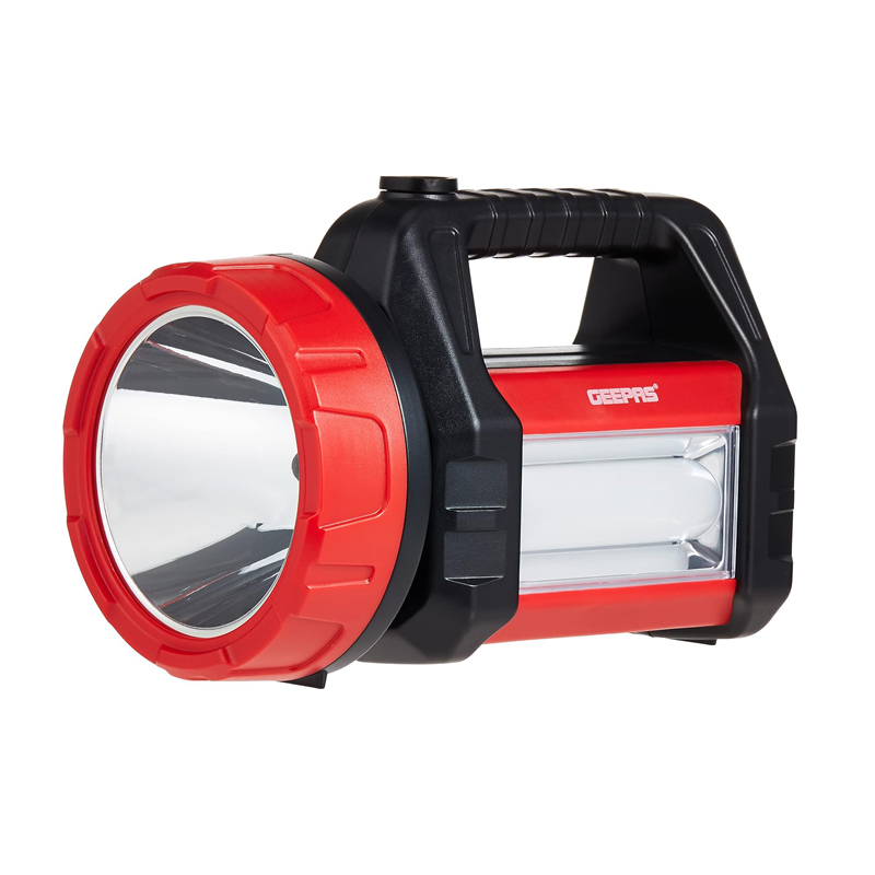 GEEPAS GSL7822 RECHARGEABLE SEARCH LIGHT WITH LANTERN | POWERFUL 5W LED TORCH| 20PCS SMD LED LANTERN| 4V 2000МАН ВАТТERY| 16 HOURS WORKING IDEAL FOR HOME & OUTDOOR USE
